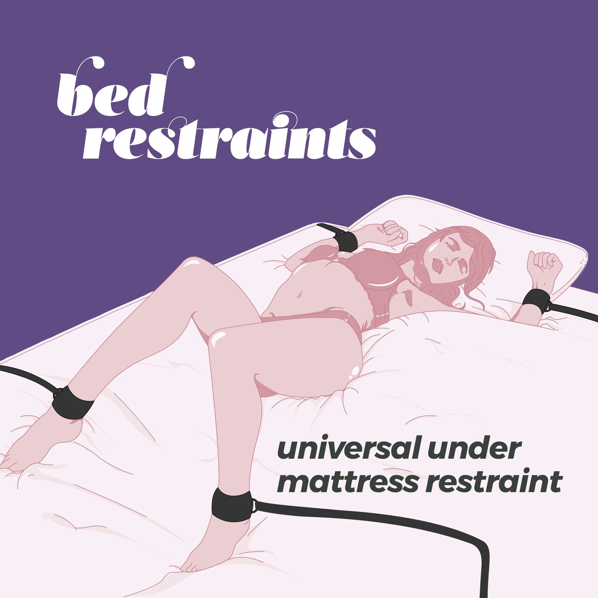 Crushious Universal Bed Restraints set bondage letto