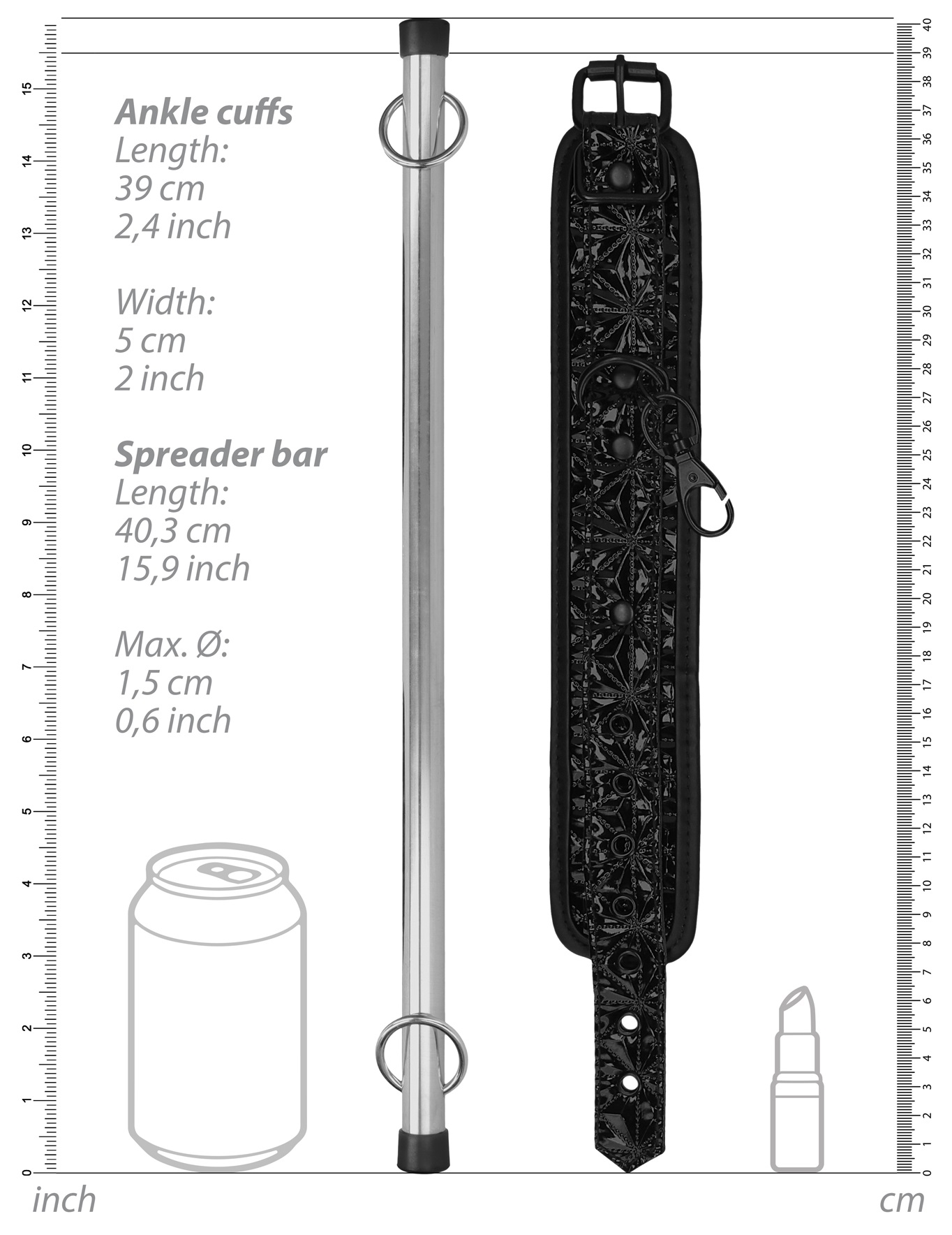 Ouch Luxury Spreader Bar divaricatore gambe metallo