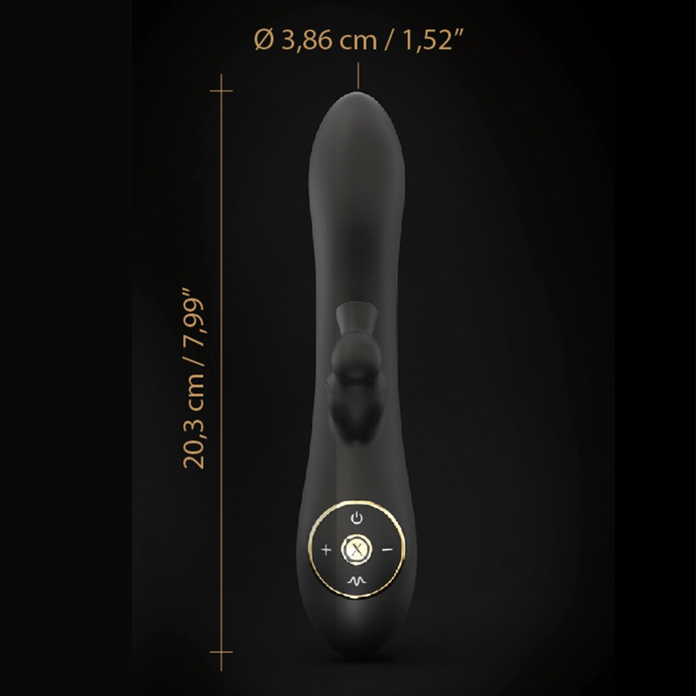 Dorcel Divine Rabbit vibratore rabbit succhiaclitoride nero 6 programmi