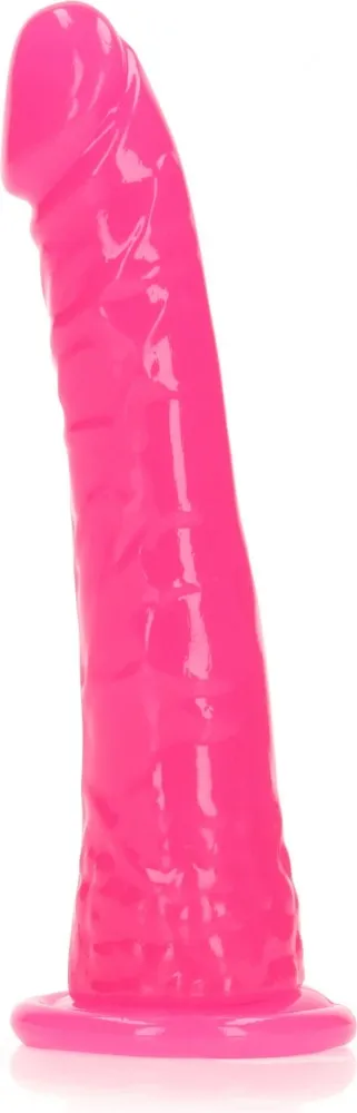 RealRock Slim Suction Cup Glow dildo realistico 6" fosforescente
