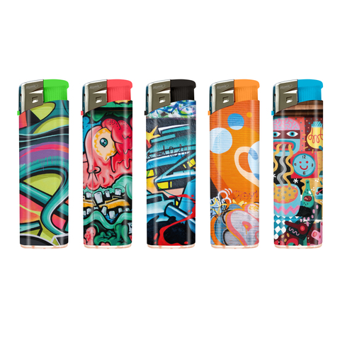 Atomic F10 Graffiti accendino elettronico box 50 pezzi