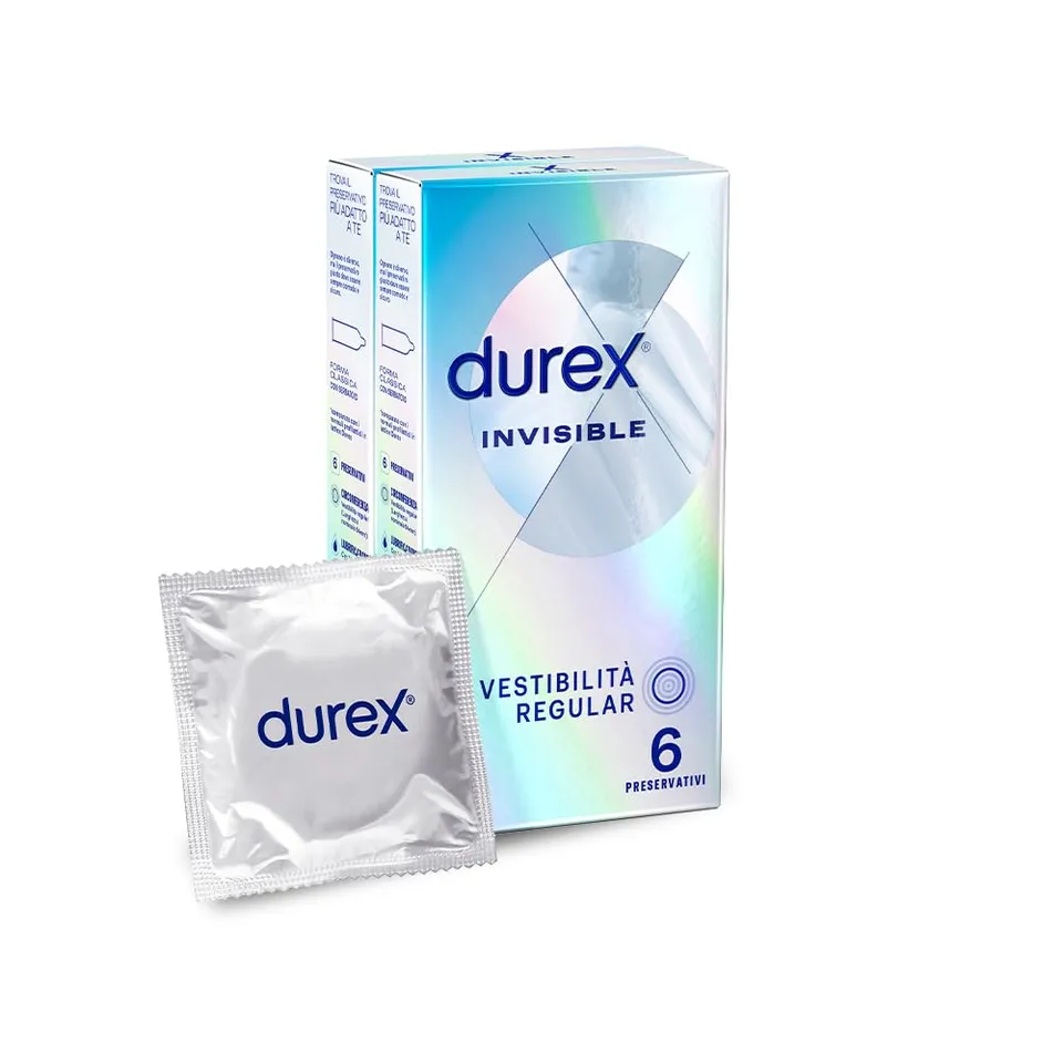 Durex Invisible preservativi 12 pezzi ultrasottili 0,048 mm