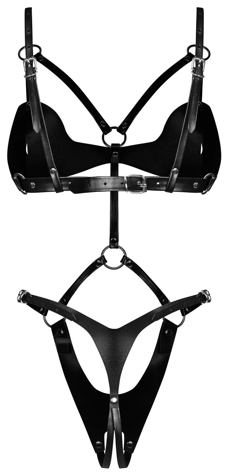 Obsessive Dame Control body crotchless similpelle aperto