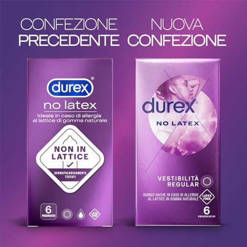 Durex No Latex preservativi senza lattice 24 pezzi anallergici