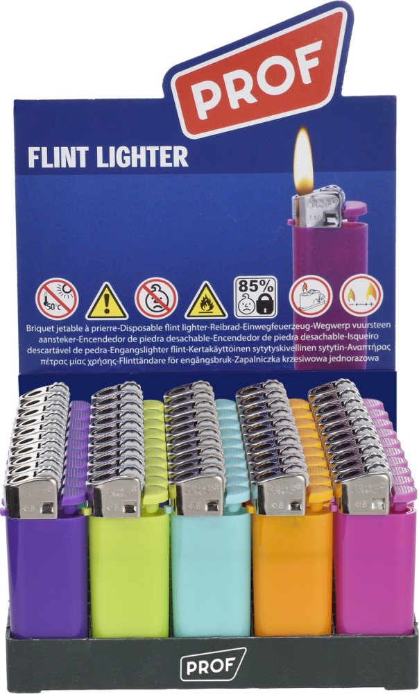 Prof Mini Fashion accendino elettronico box 50 pz assortiti