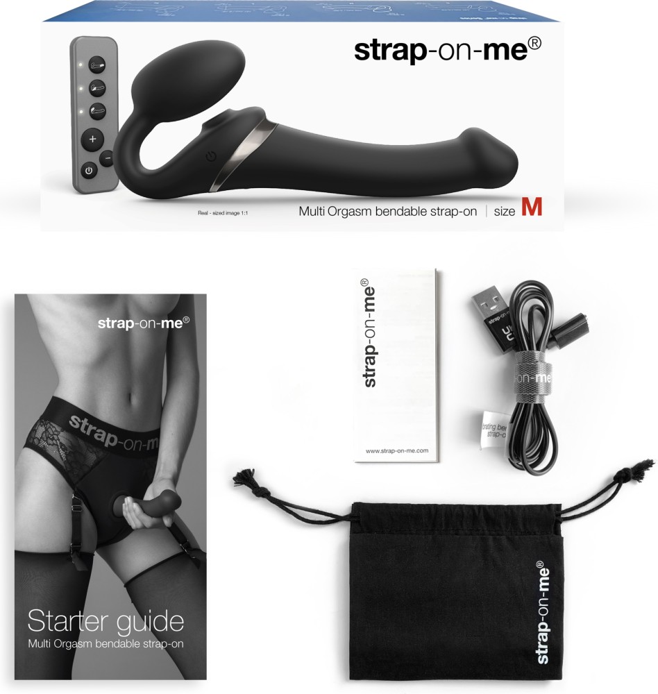 Strap-on-me Multi Orgasm Bendable strap-on nero vibrante