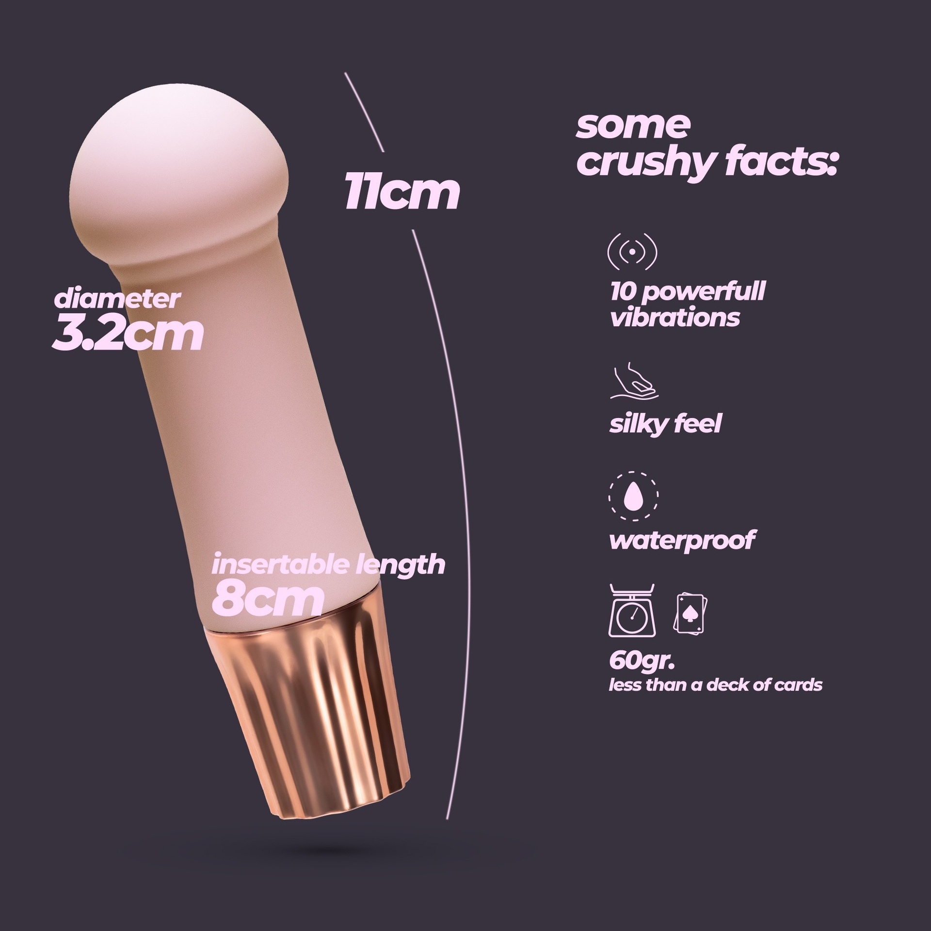 Crushious Mellow Puff mini vibratore 10 modi