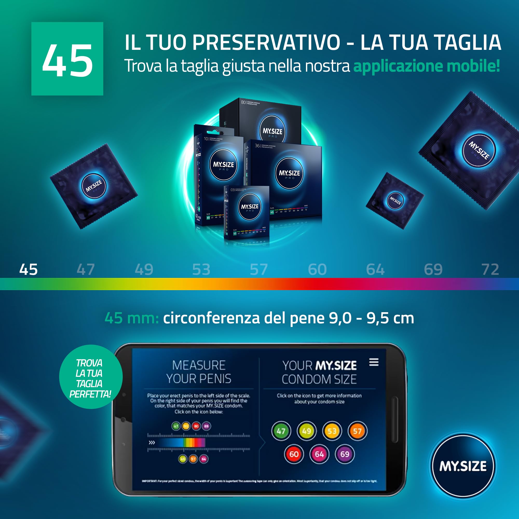 MY.SIZE PRO Elite preservativi 45 mm 10 pezzi stretti