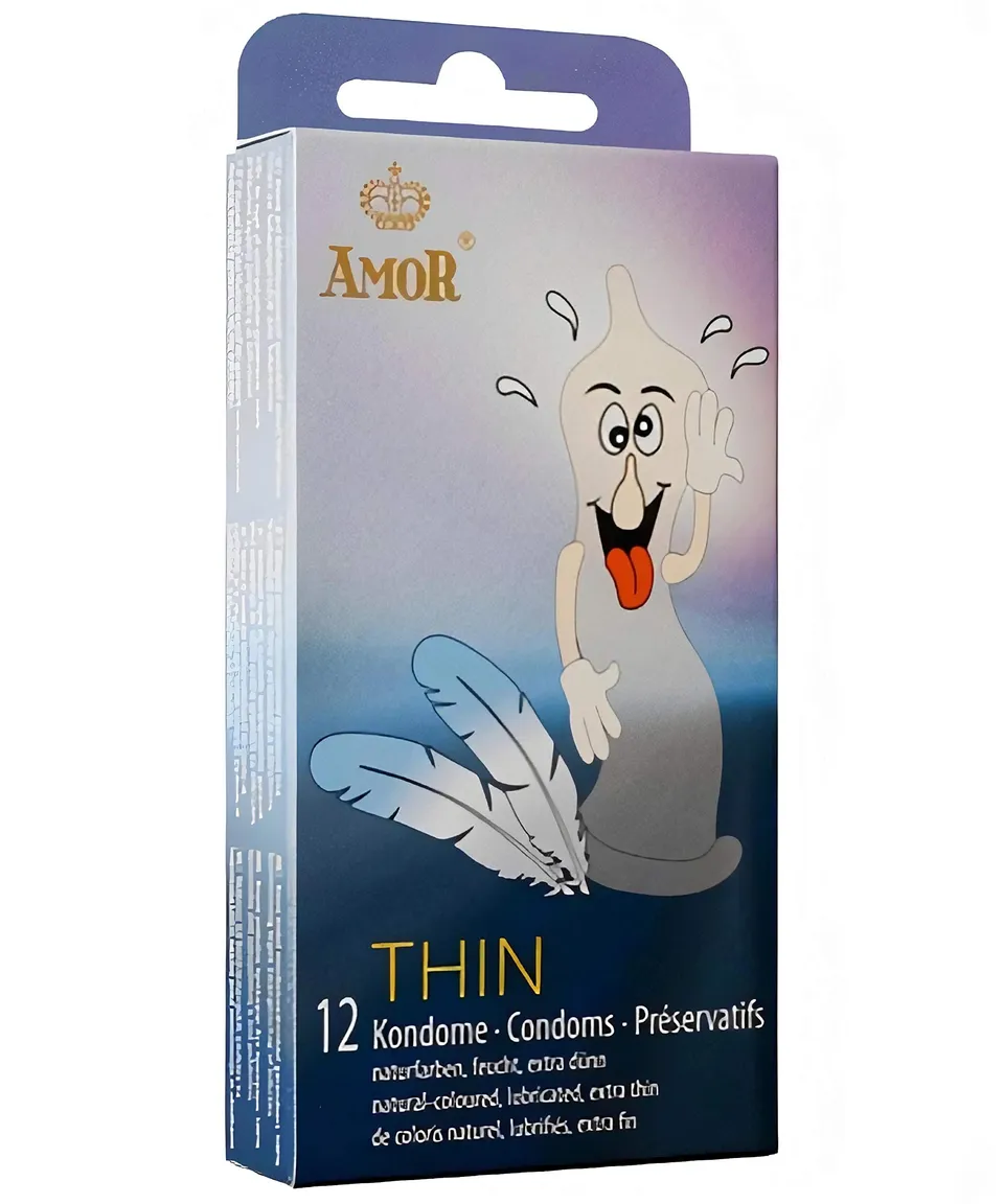 AMOR Thin preservativi ultrasottili 12 pz 0,055 mm