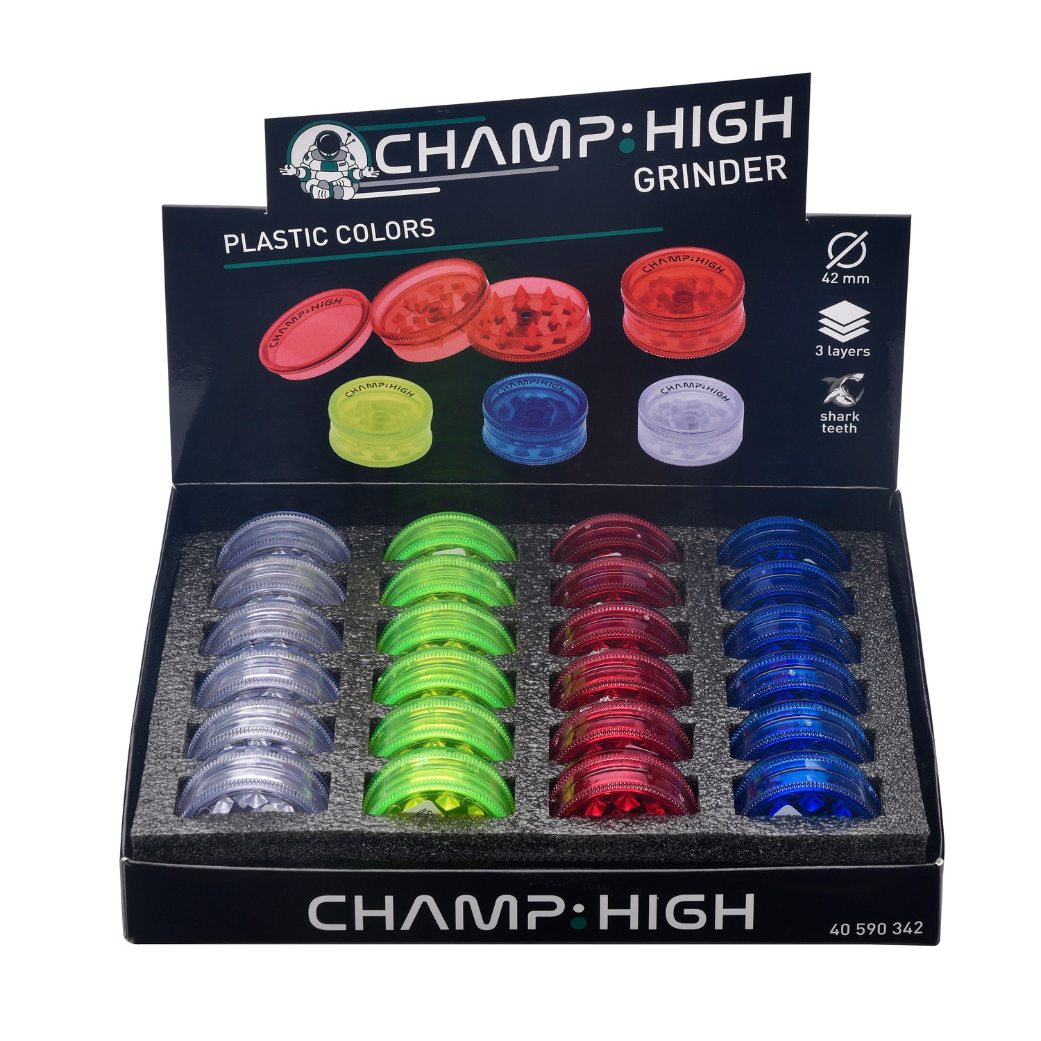 Champ High Grinder tritatabacco 42 mm 3 parti