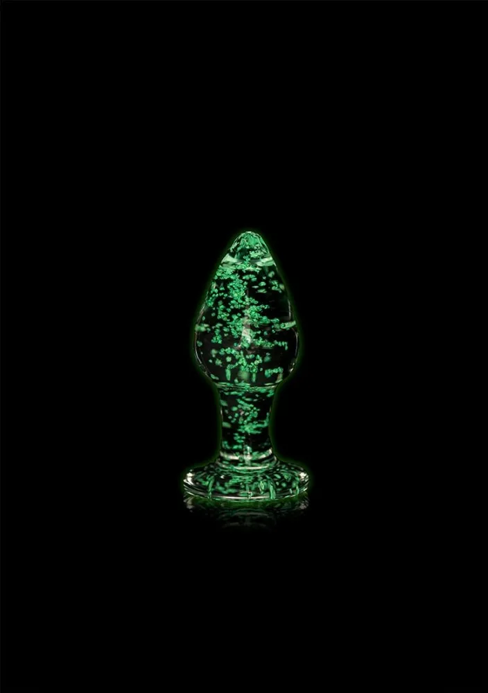 Ouch Glass Butt Plug Glow in the Dark S plug anale vetro