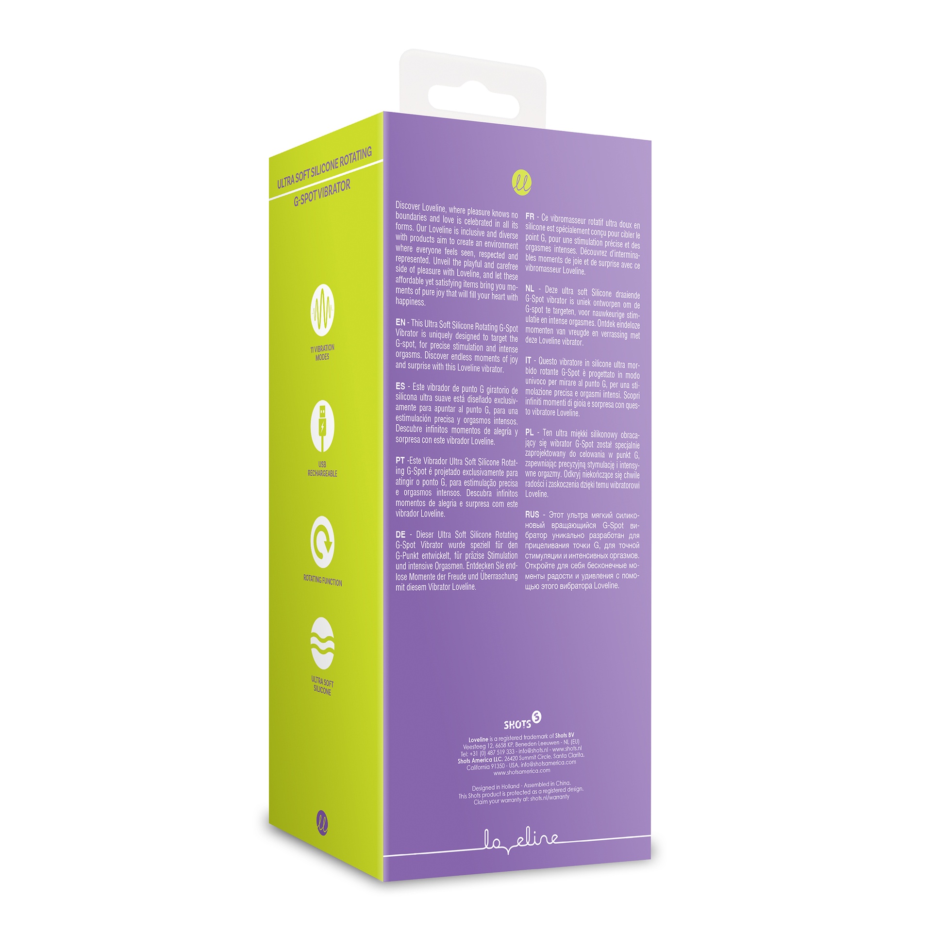 Loveline Ultra Soft Rotating G-Spot vibratore punto G