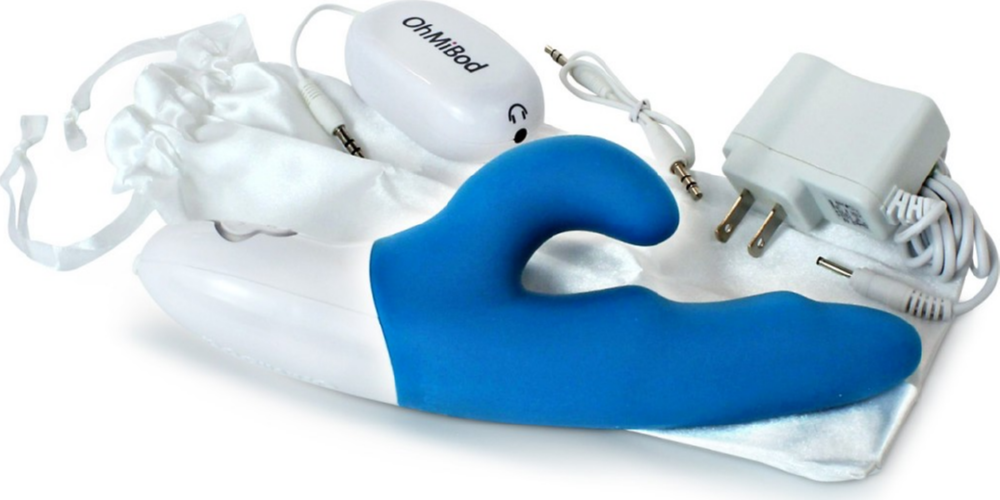 OhMiBod Freestyle W vibratore rabbit musicale silicone