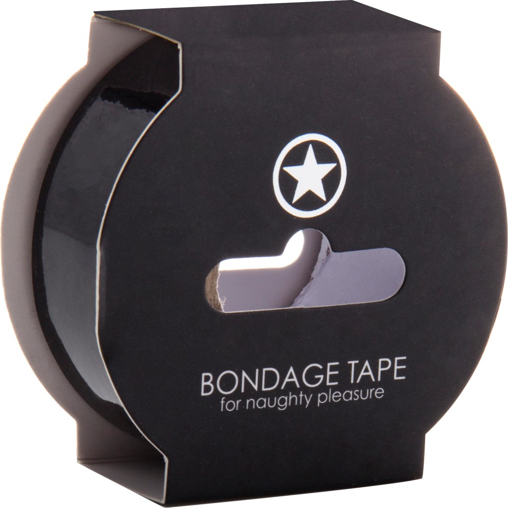 Ouch Non Sticky Bondage Tape Nastro Bondage Nero 17,5 m