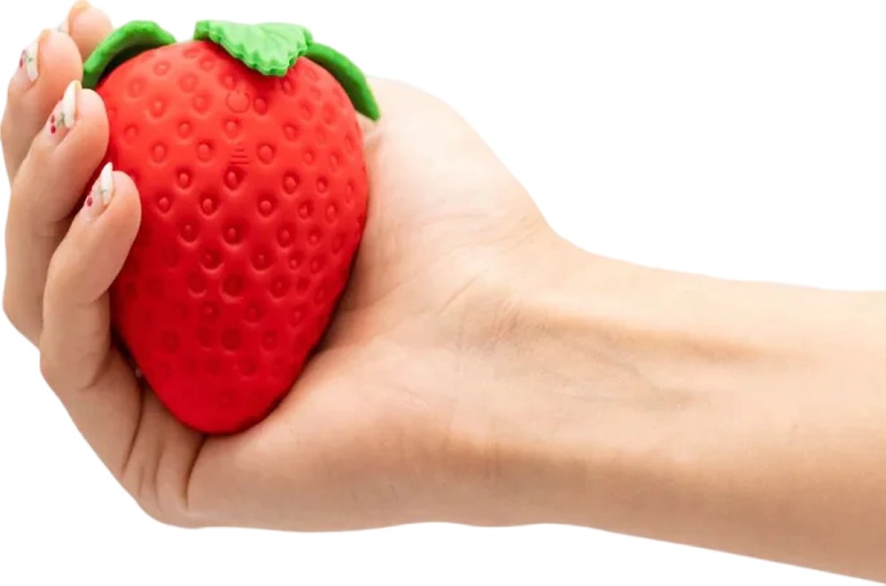 Emojibator Strawberry succhiaclitoride vibratore silicone