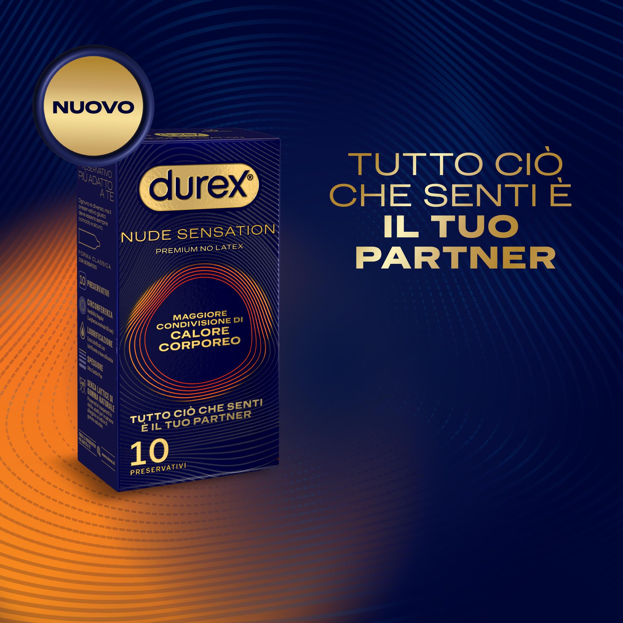 Durex Nude Sensation preservativi nitrile 20 pezzi + gel