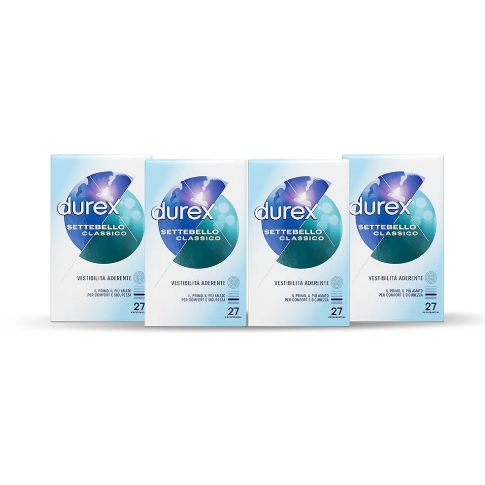 Durex Settebello Classico preservativi lattice 27 pezzi
