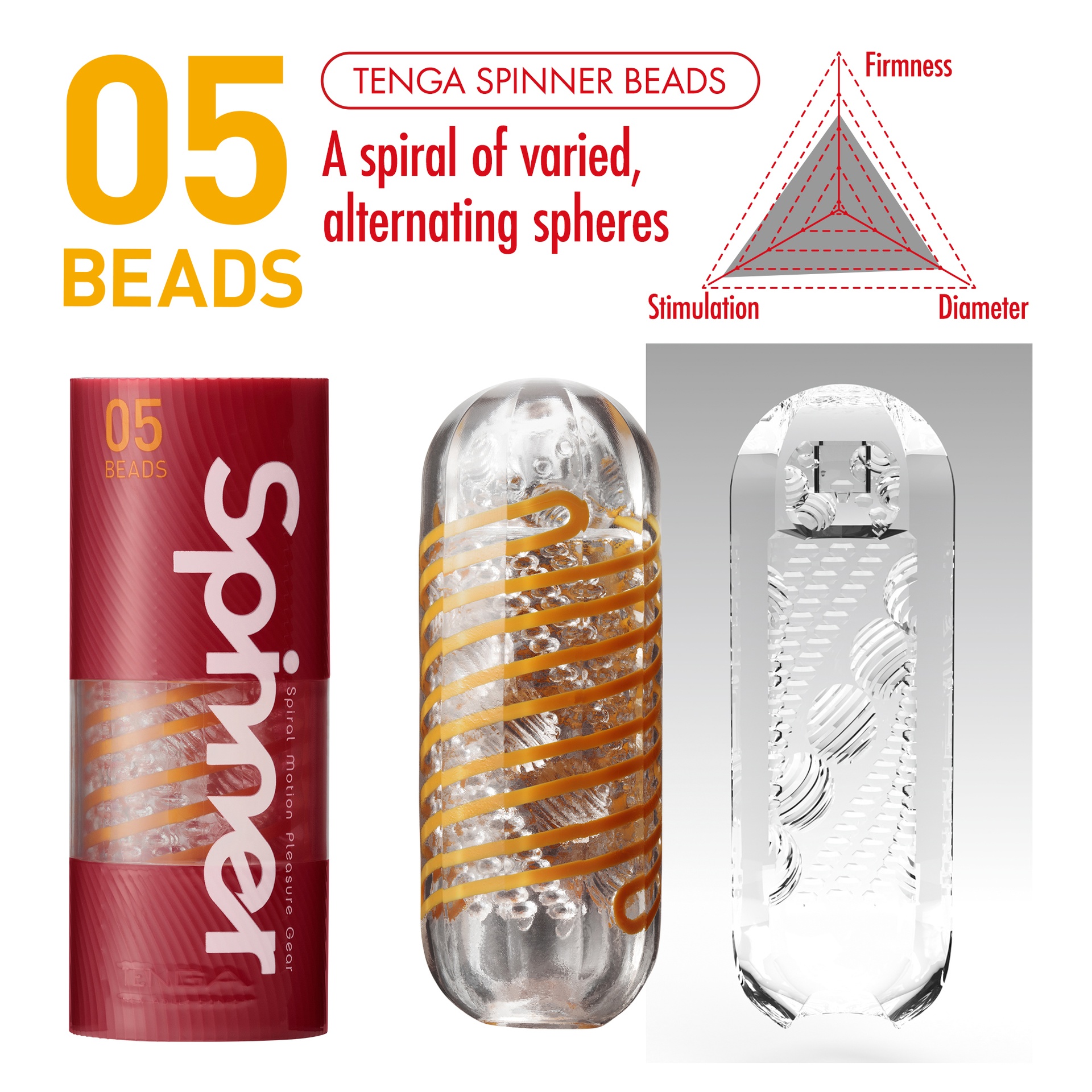 Tenga Spinner 05 Beads masturbatore uomo texture sferica