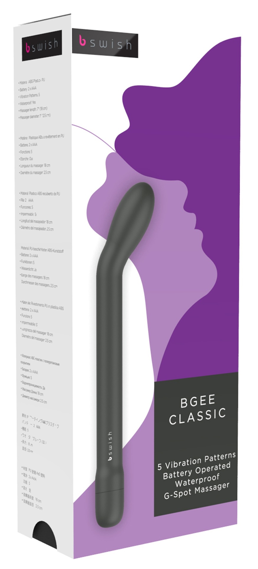 B Swish Bgee Classic vibratore punto G 17,8 cm impermeabile