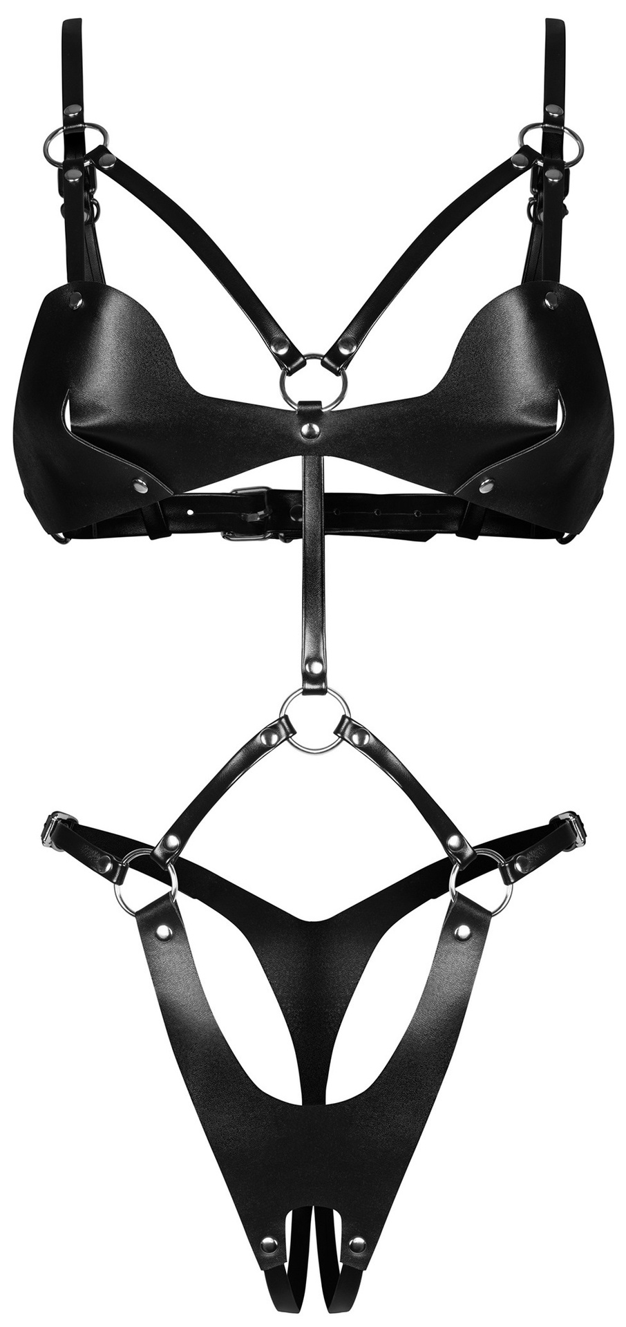 Obsessive Dame Control body crotchless similpelle aperto
