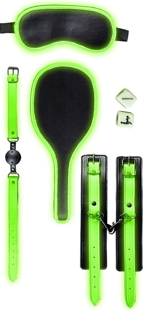 Ouch! Bondage Kit 1 Kit Bondage Fluorescente al Buio