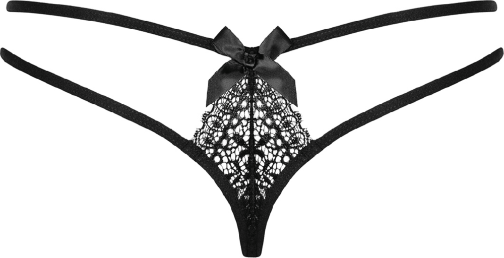 Obsessive Intensa Double Thong perizoma nero doppio filo