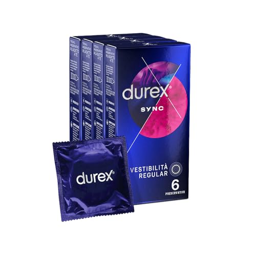 Durex Sync preservativi ritardanti 24 pezzi con rilievi