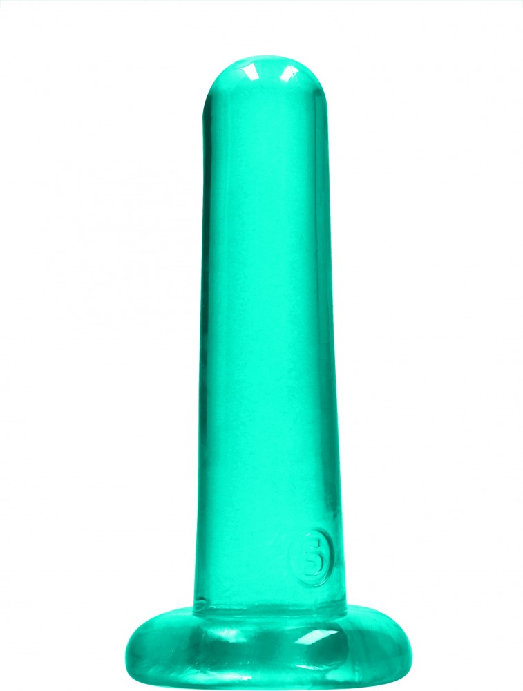 RealRock Crystal Clear dildo con ventosa turchese 13,5 cm