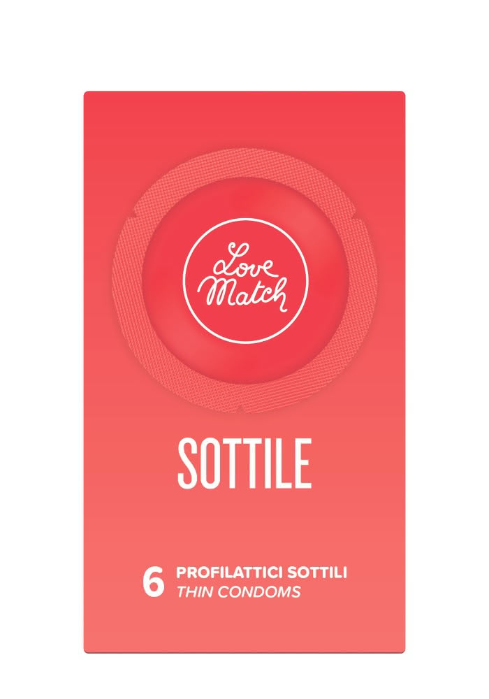 Love Match Sottile preservativi ultrasottili 6 pezzi