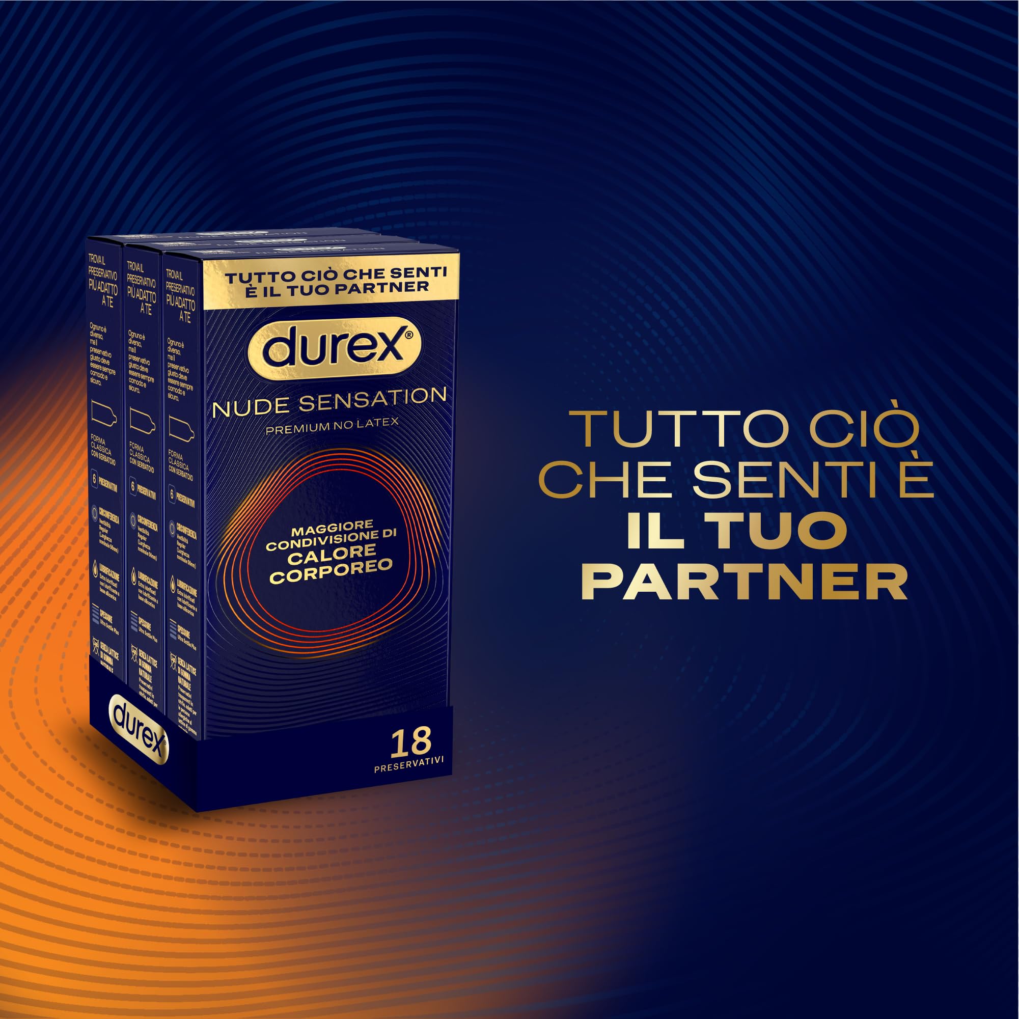 Durex Kings Nude Sensation preservativi 18 pezzi nitrile