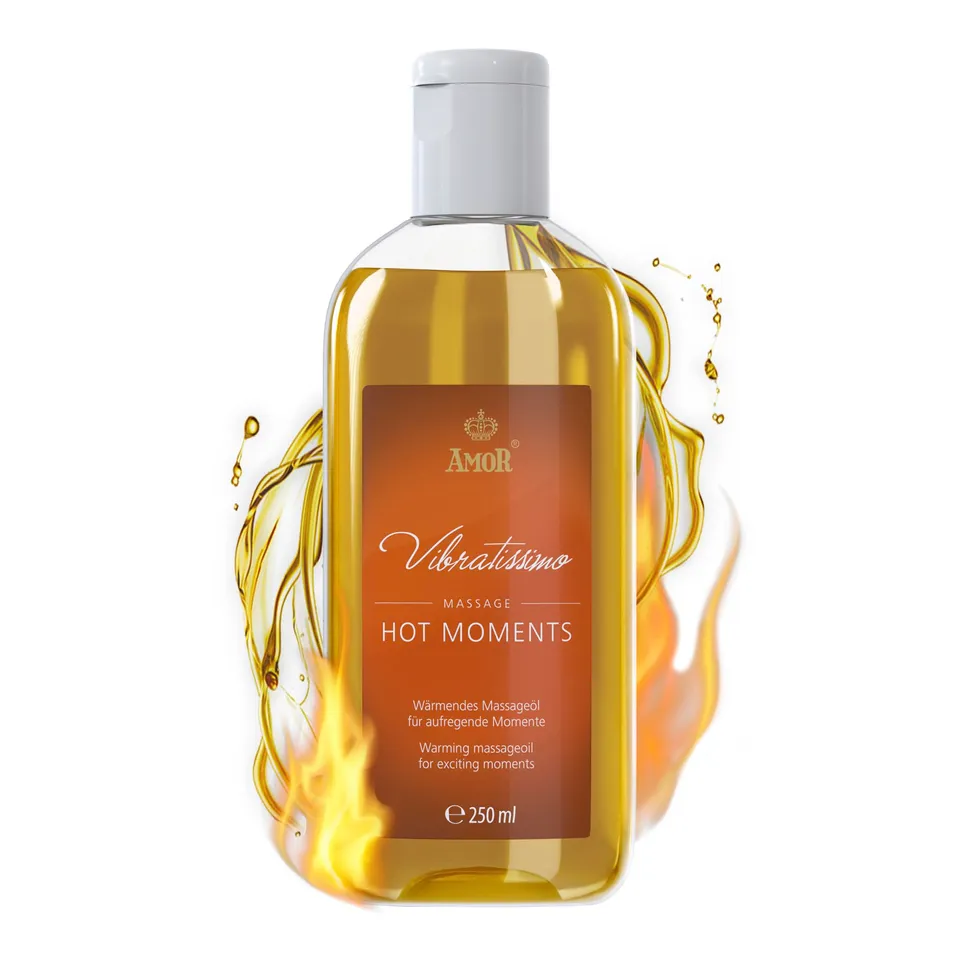 Amor Vibratissimo Hot Moments olio massaggio 250 ml riscaldante