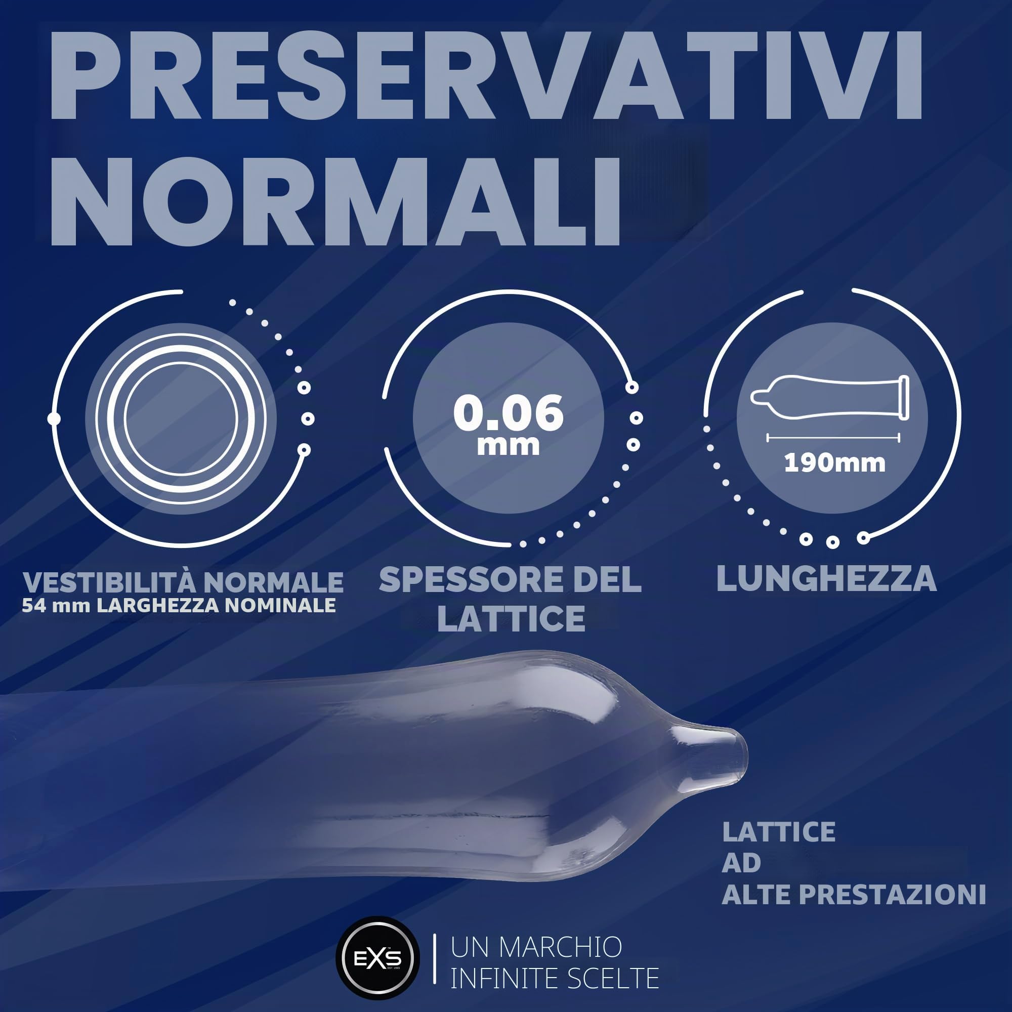 EXS Snug Fit 49mm Preservativi 144 Pezzi Aderenti