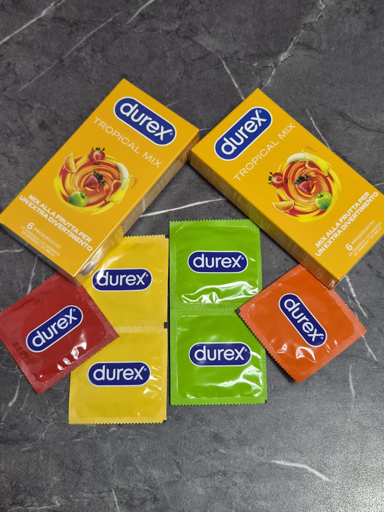 Durex Tropical preservativi 12 pz aromatizzati frutta