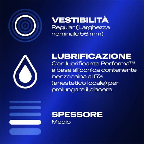 Durex Settebello Lunga Durata preservativi ritardanti 22 pz