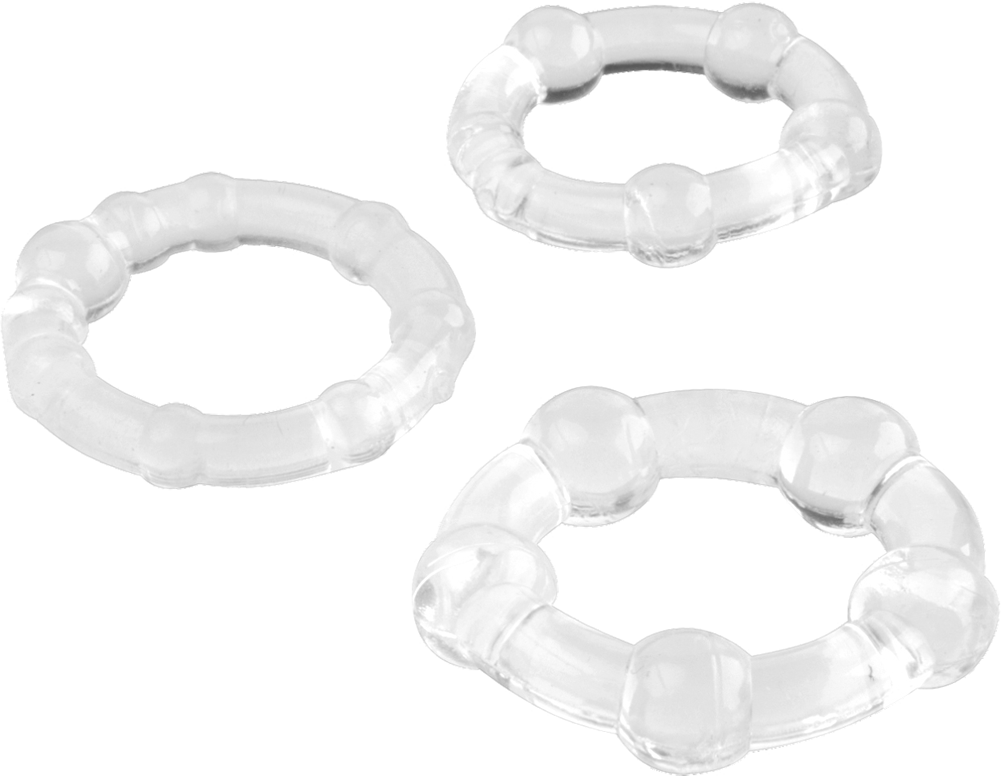 A-Toys Cockring Set A anelli fallici 3 pezzi rilievi diversi