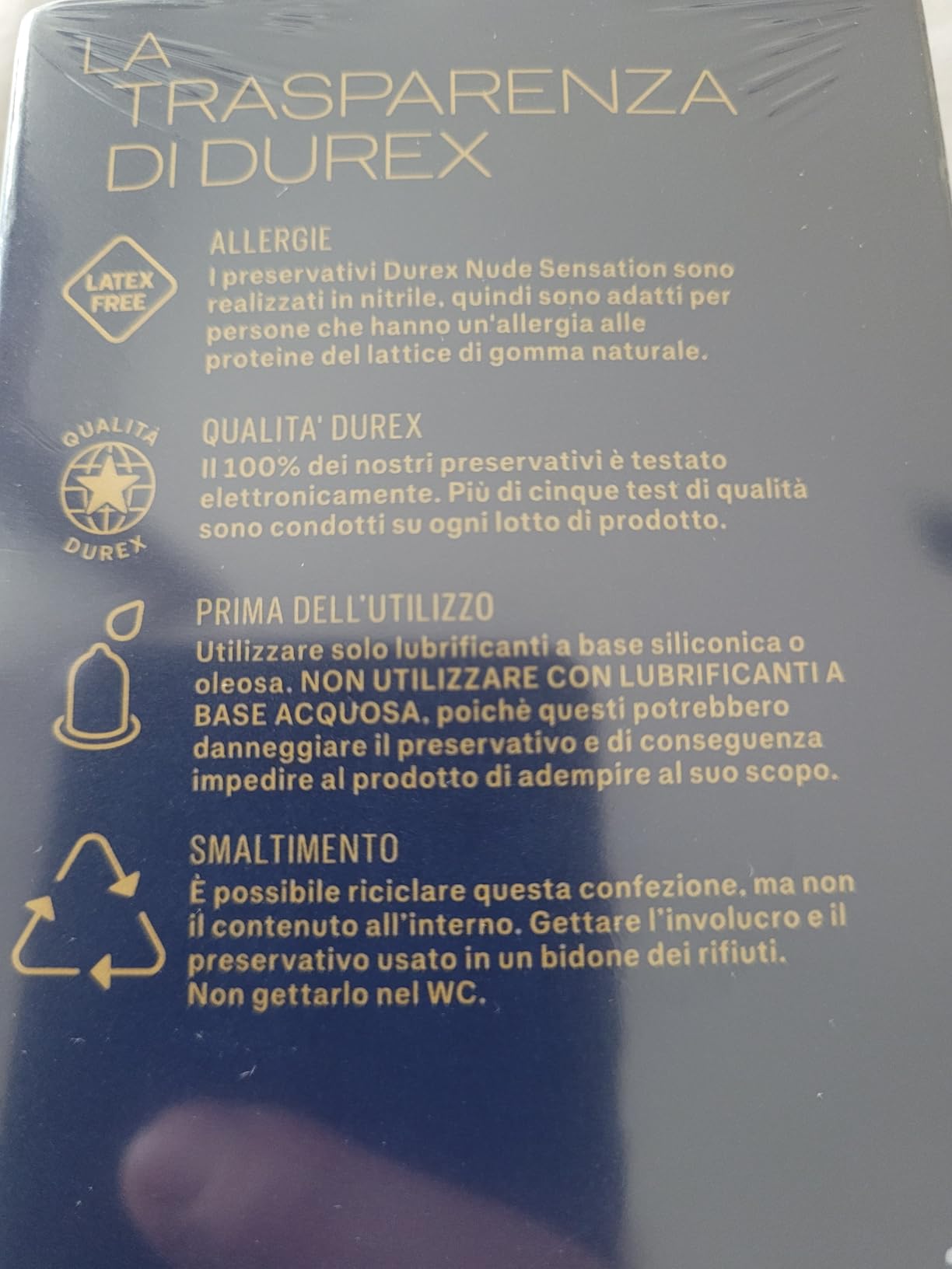 Durex Nude Sensation XL Preservativi 18 Pezzi Senza Lattice