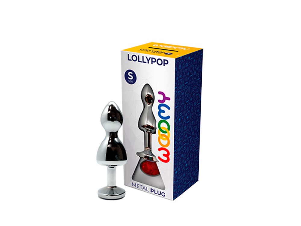 Wooomy Lollypop Red plug anale in metallo rosso