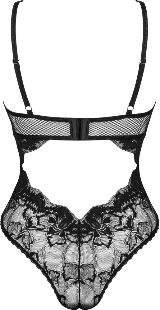 Obsessive Olvidia body sexy M/L mesh beige pizzo nero
