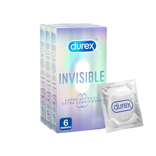 Durex Invisible Extra-Lubrificati preservativi 18 pezzi ultrasottili