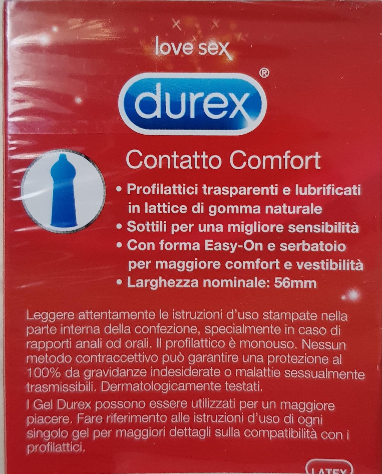 Durex Contatto Comfort preservativi sottili 6 pz lubrificati