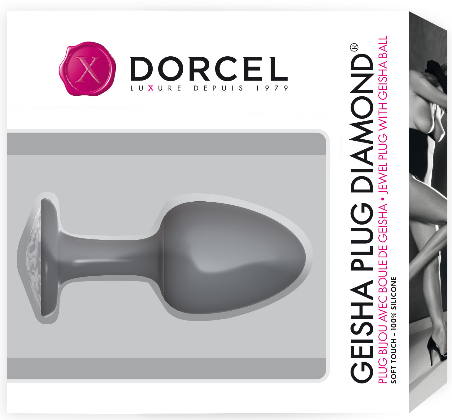 Dorcel Geisha Rosebud Diamond plug anale L con sfere