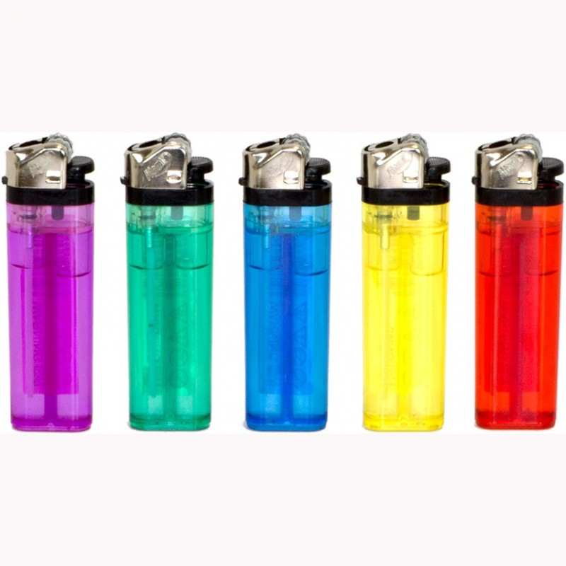 Atomic Basic Trasparenti accendini ricaricabili box 50 pz assortiti