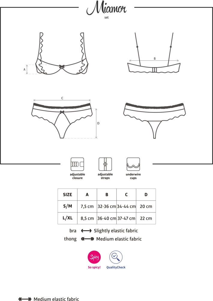 Obsessive Miamor completino intimo pizzo