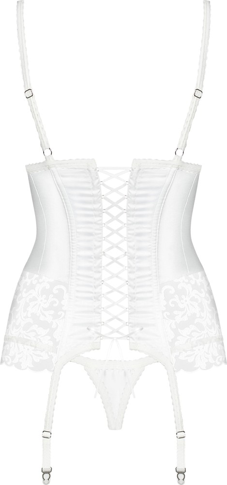 Obsessive 871 Cor 2 corsetto bianco con perizoma