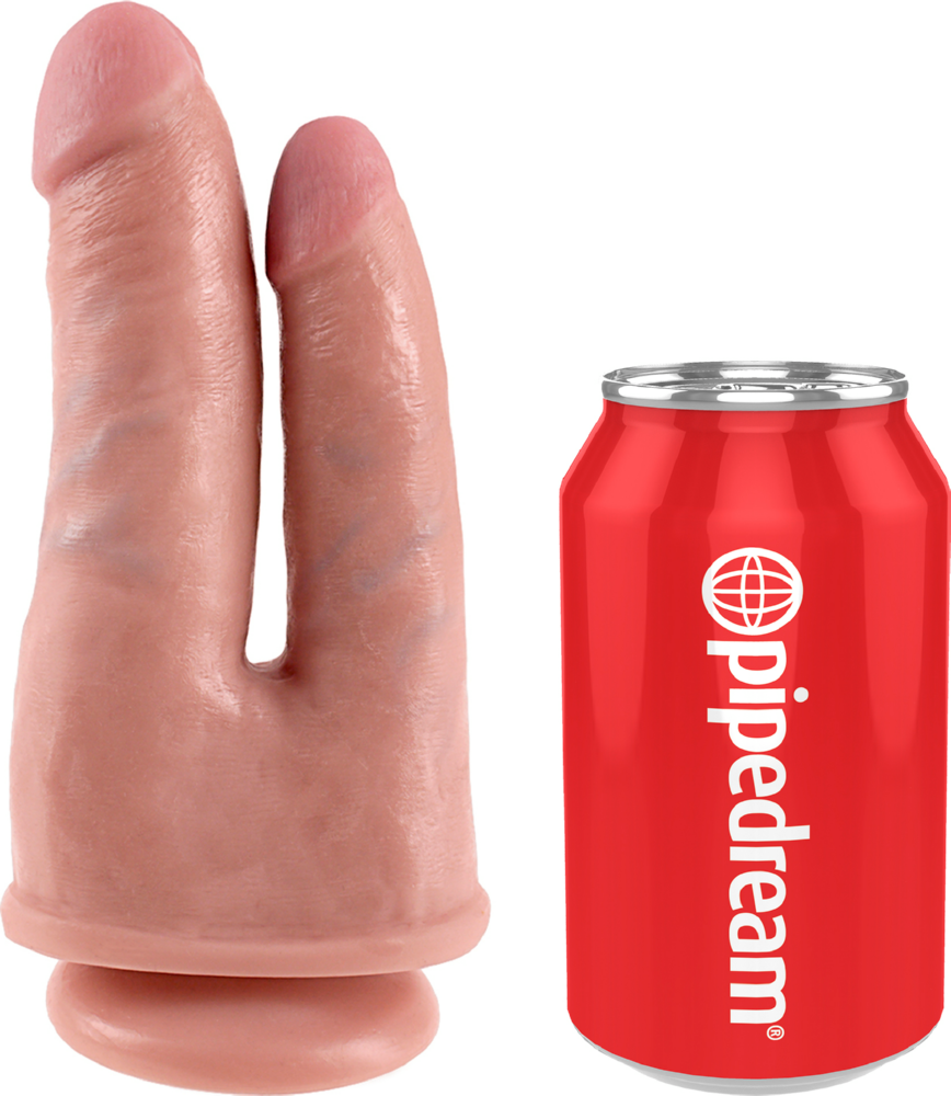 King Cock Double Penetrator doppio dildo ventosa