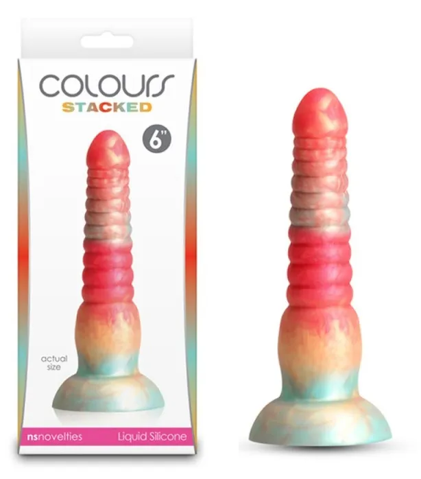 NS Novelties Stacked 6 Inch dildo ventosa silicone