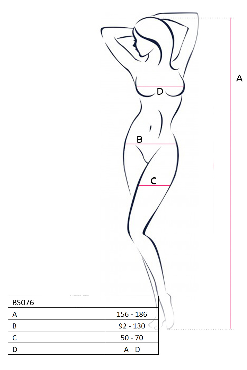 Passion BS076 bodystocking bianco rete con aperture
