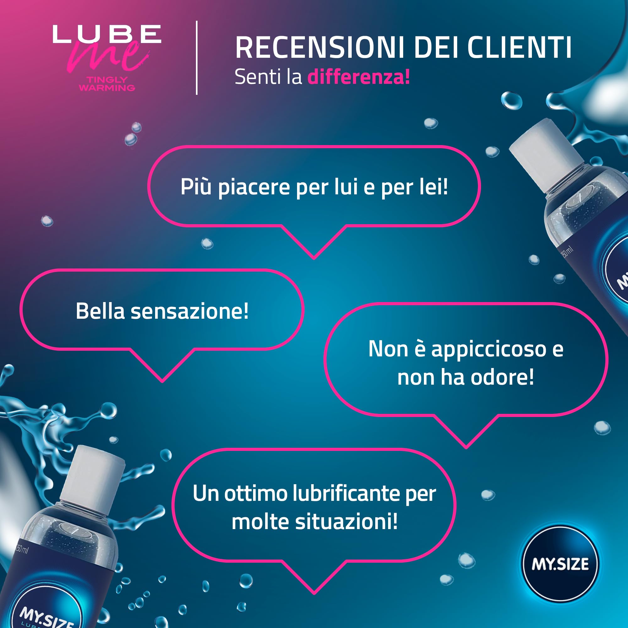 MY.SIZE PRO Lube Me lubrificante riscaldante 250 ml