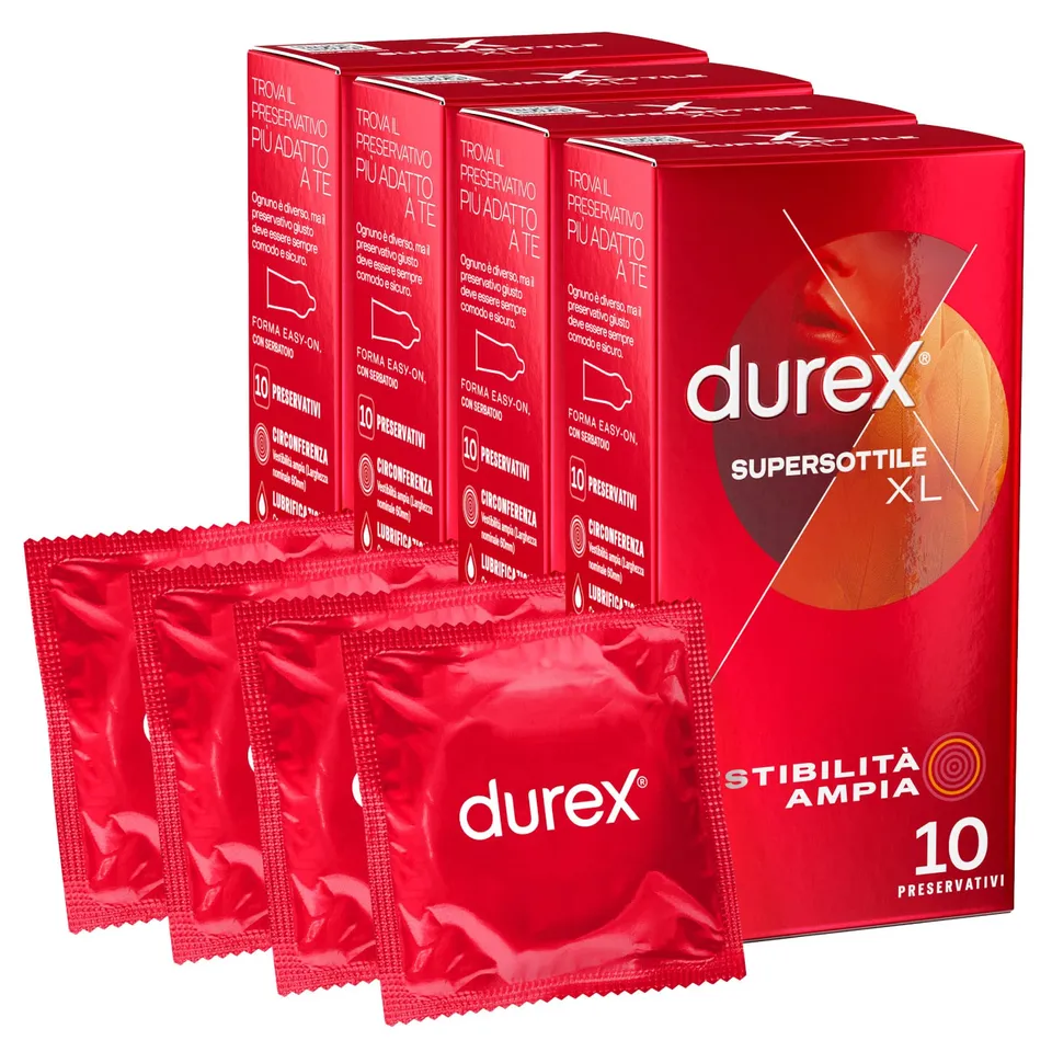 Durex Supersottile XL preservativi 40 pezzi misura 60mm