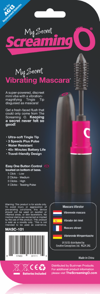 The Screaming O Mascara Wand vibratore clitorideo 4 funzioni